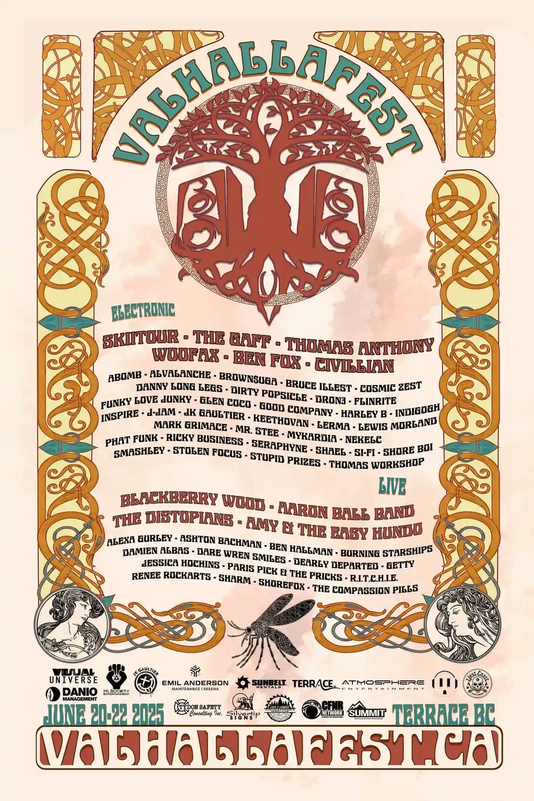 ValhallaFest Lineups poster for 2025